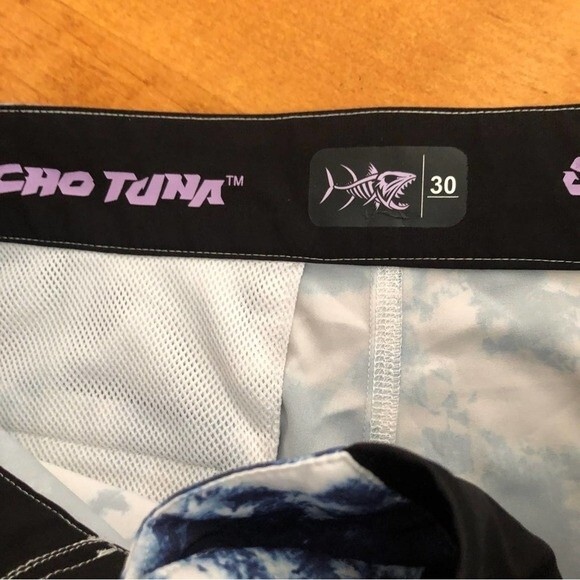 Psycho Tuna Board Shorts Men’s Size 30 USA Flag Tie-Dye 4-Way Stretch Surf Swim - Picture 6 of 10